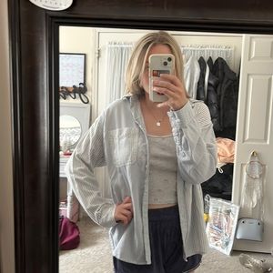 american eagle oversized button down